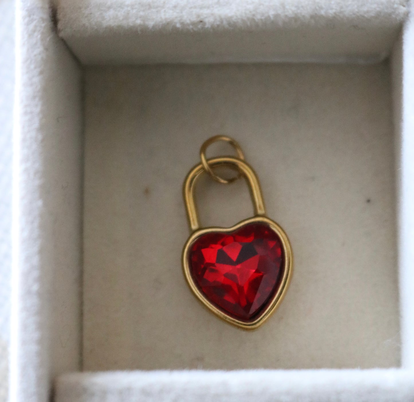 Red Locket Heart Charm