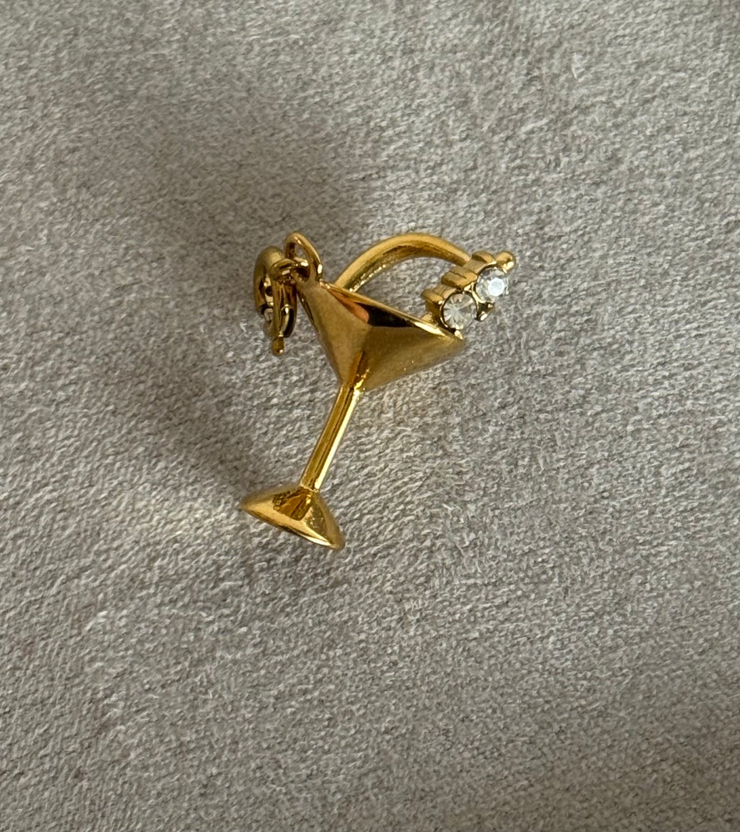 Martini Clip On Charm (Tarnish Free)