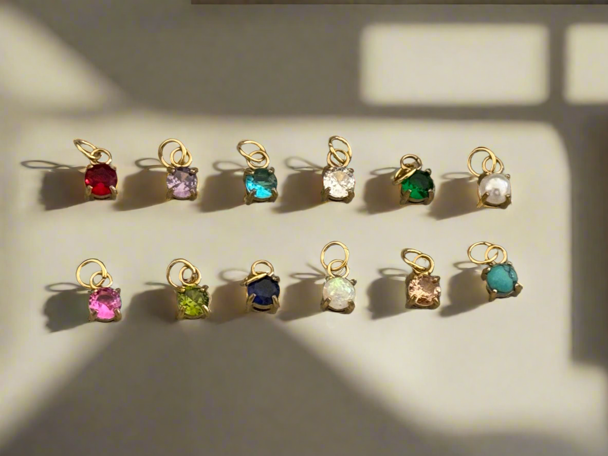 Circular Birthstone Charms