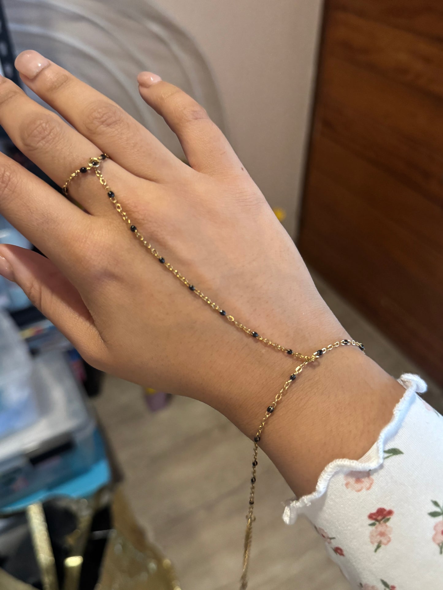 Beaded Handchain (Tarnish Free)