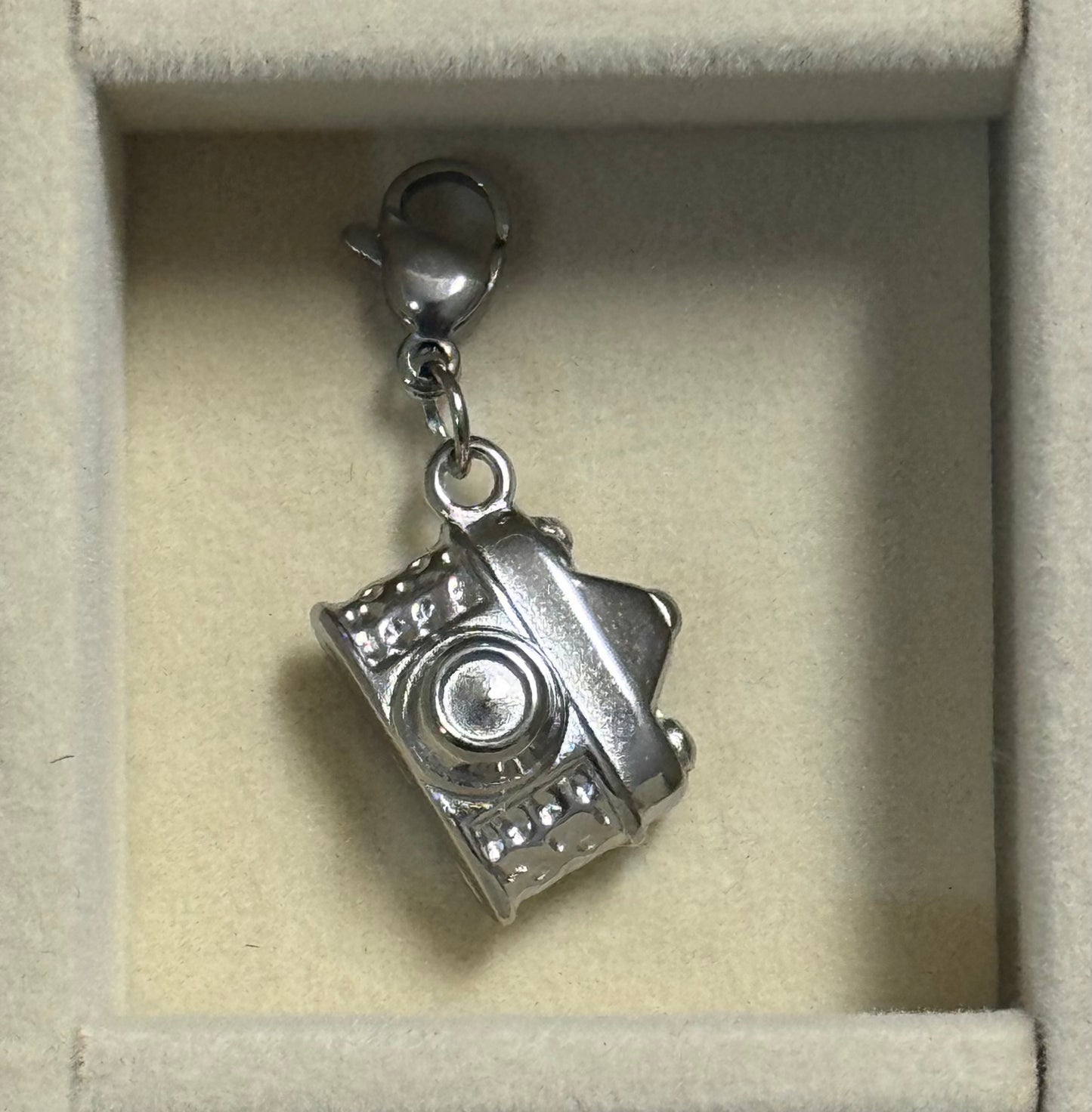 Camera Clip On Charm SILVER