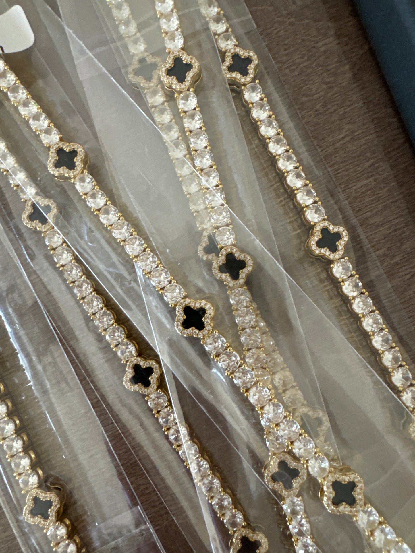 Van Cleef Tennis Bracelet (18K Plated, Tarnish Free)