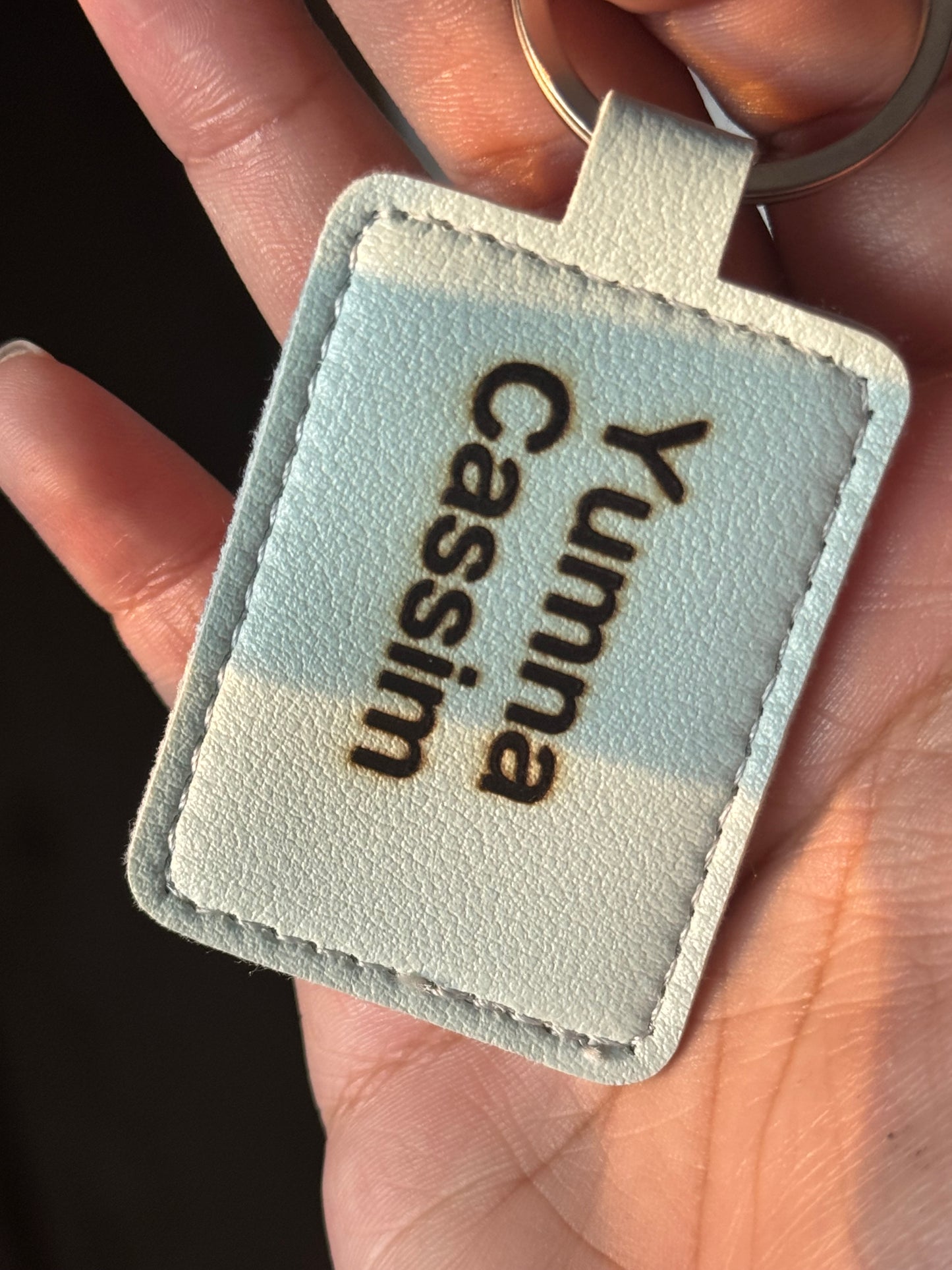 Laser Engraved Customised Rectangle Keychain