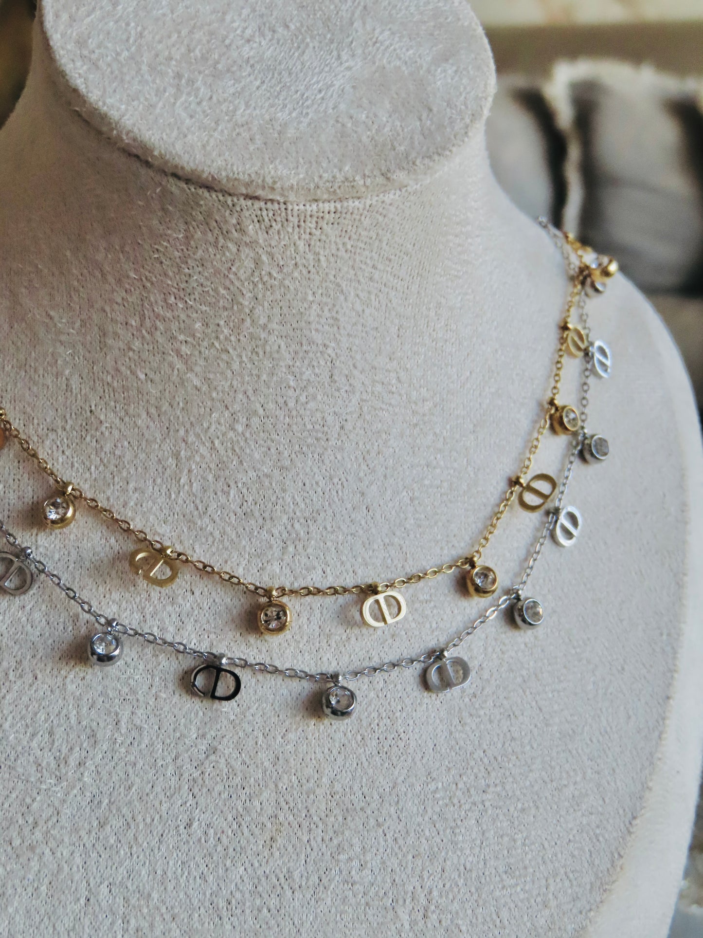 Dior Diamanté Necklace (Tarnish Free)