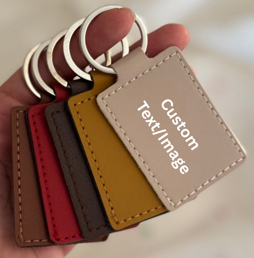 Laser Engraved Customised Square Keychain