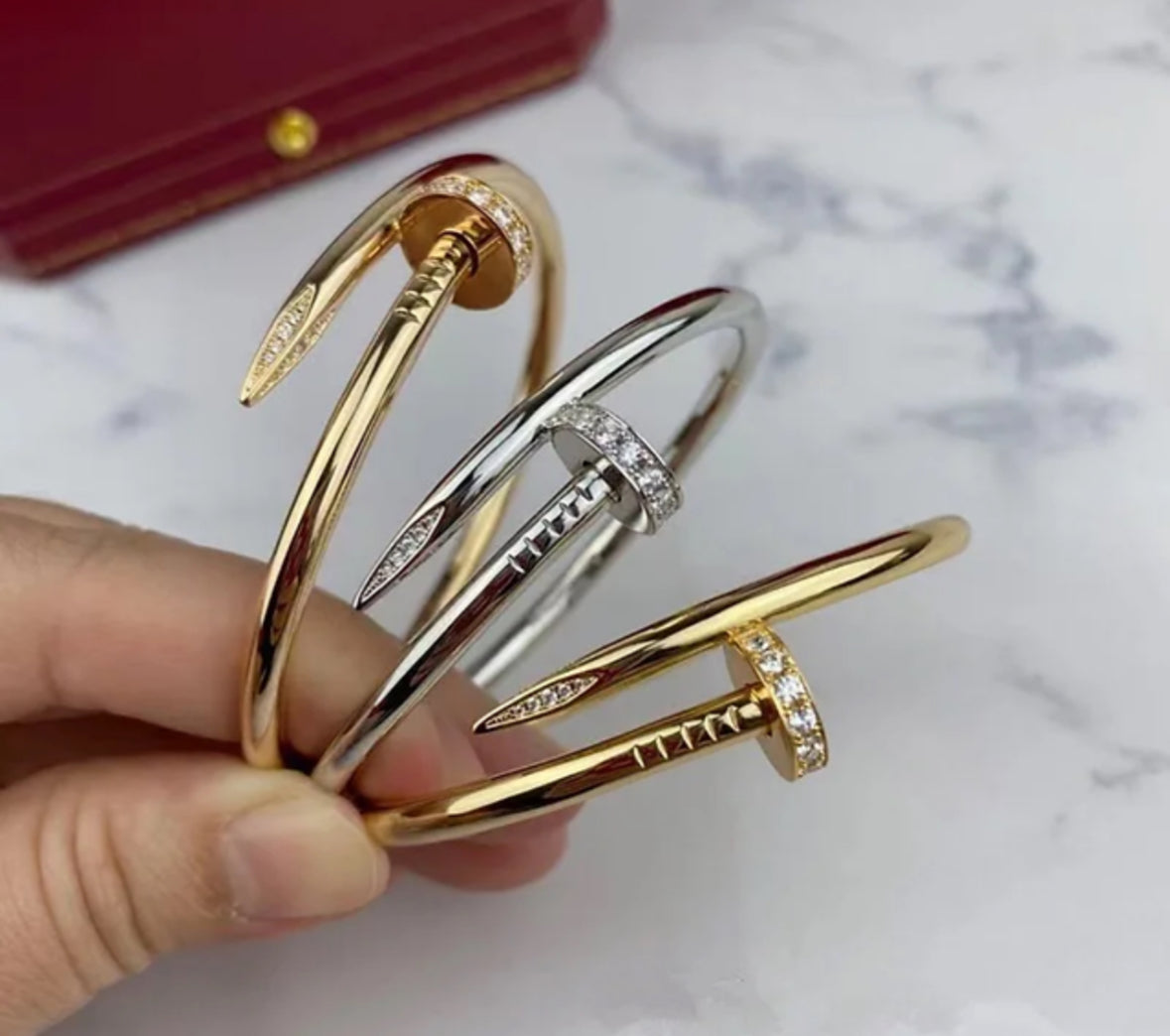 Cartier Nail Bangle (18K Plated, Tarnish Free)