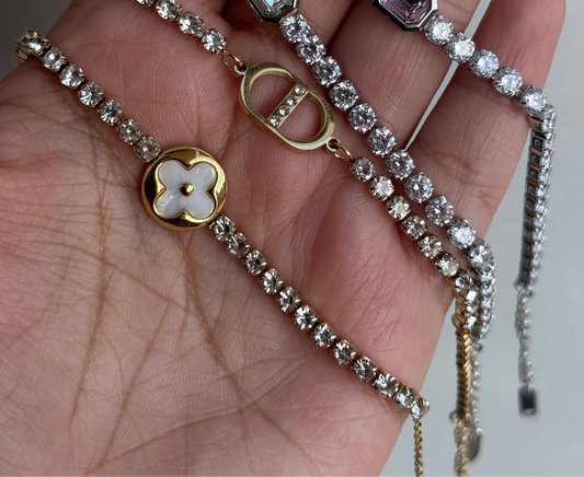Branded Tennis Bracelets (18K Plated, Tarnish Free)