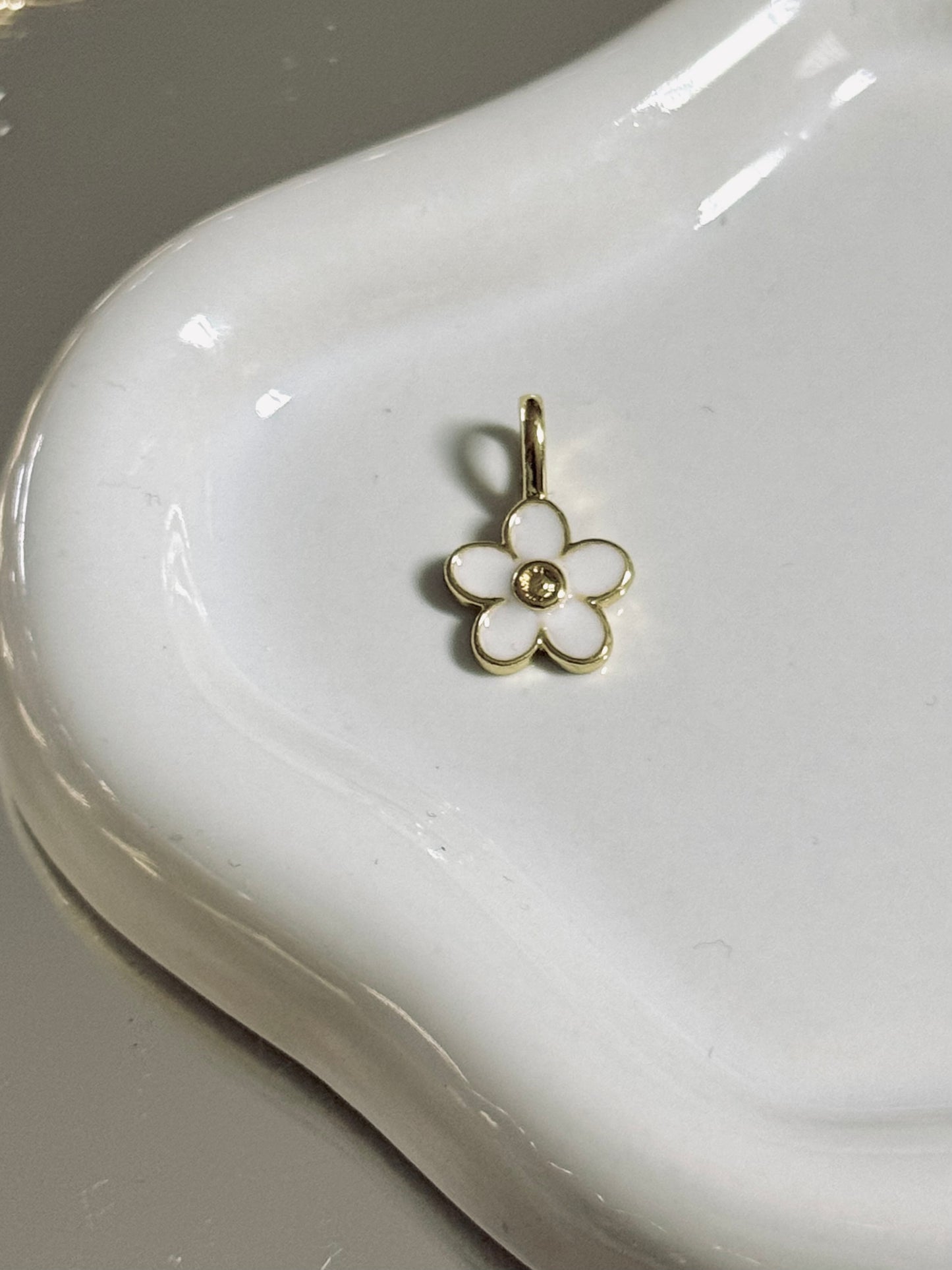 White Flower Charm