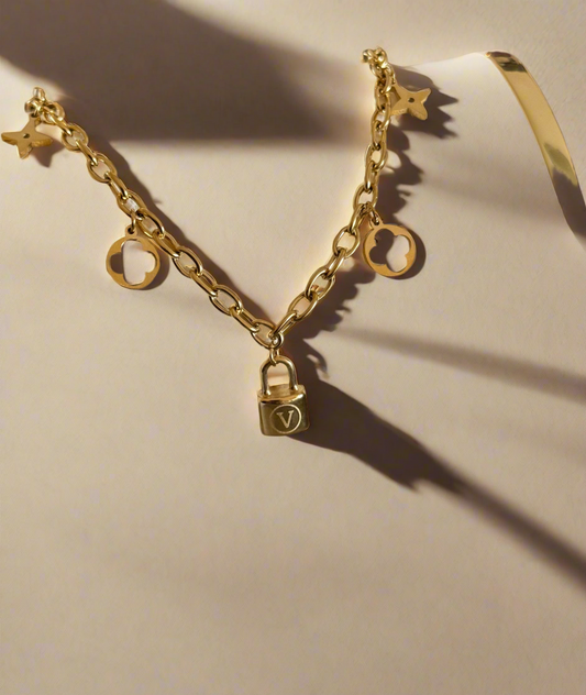 LV Charm Bracelet (Tarnish Free)