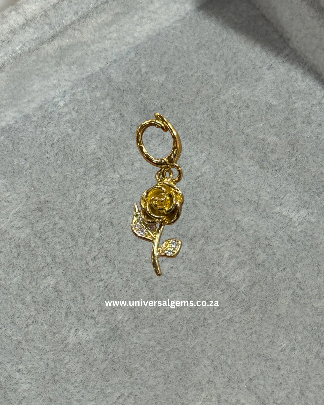 Diamante Rose Clip On