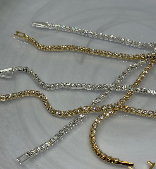 Wimbledon Tennis Bracelet (18K Plated, Tarnish Free)