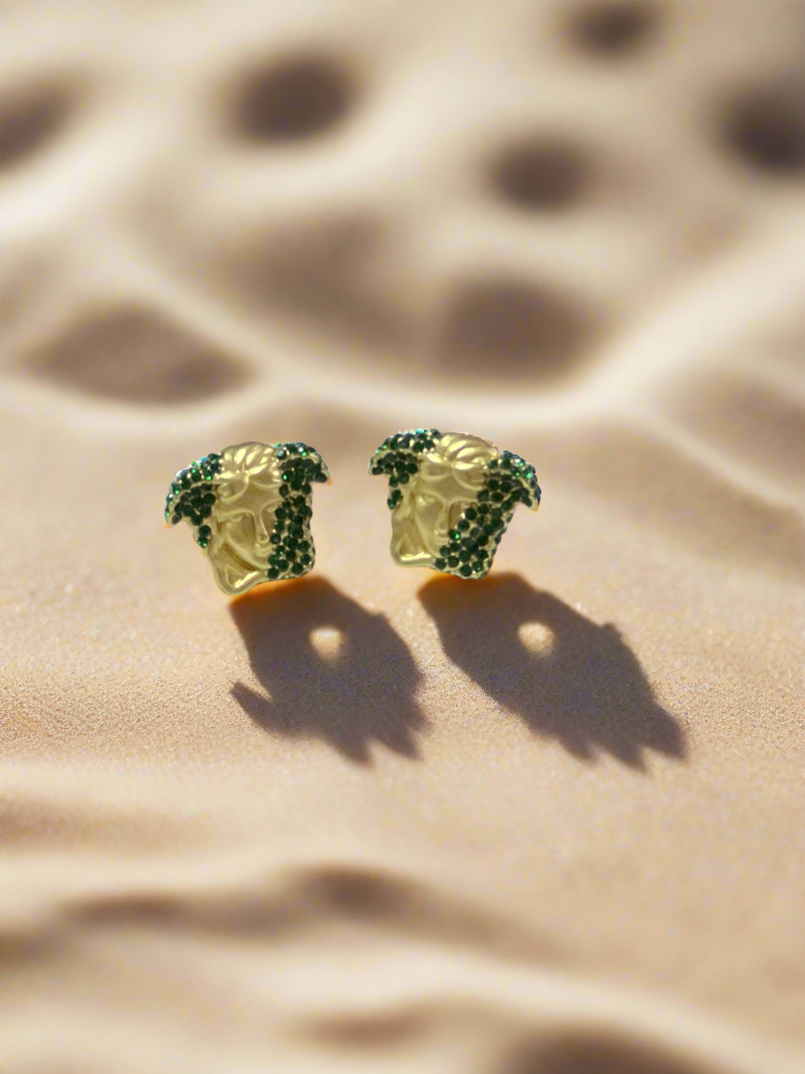 Encrusted Versace Earrings (Tarnish Free)