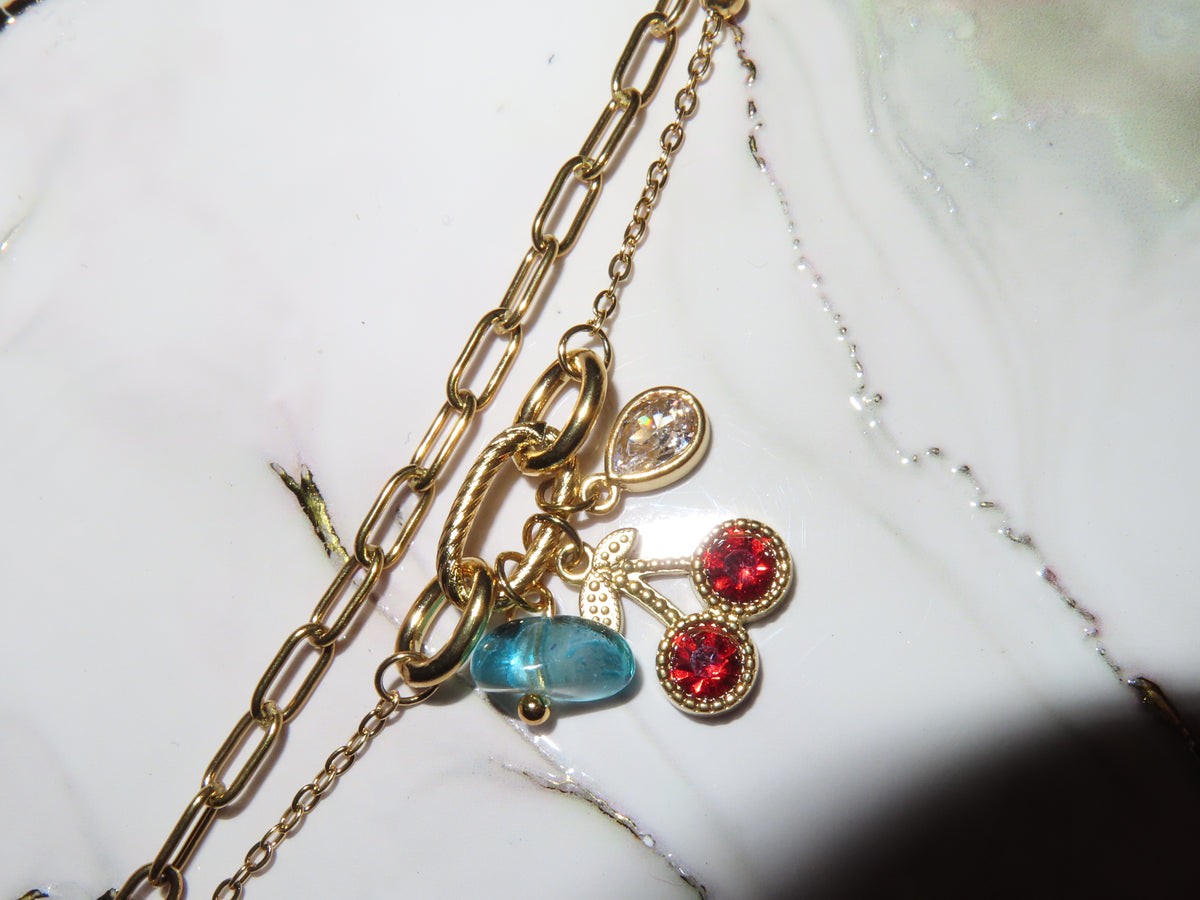 Cherry Charm 2.0 Bracelet (Tarnish Free)