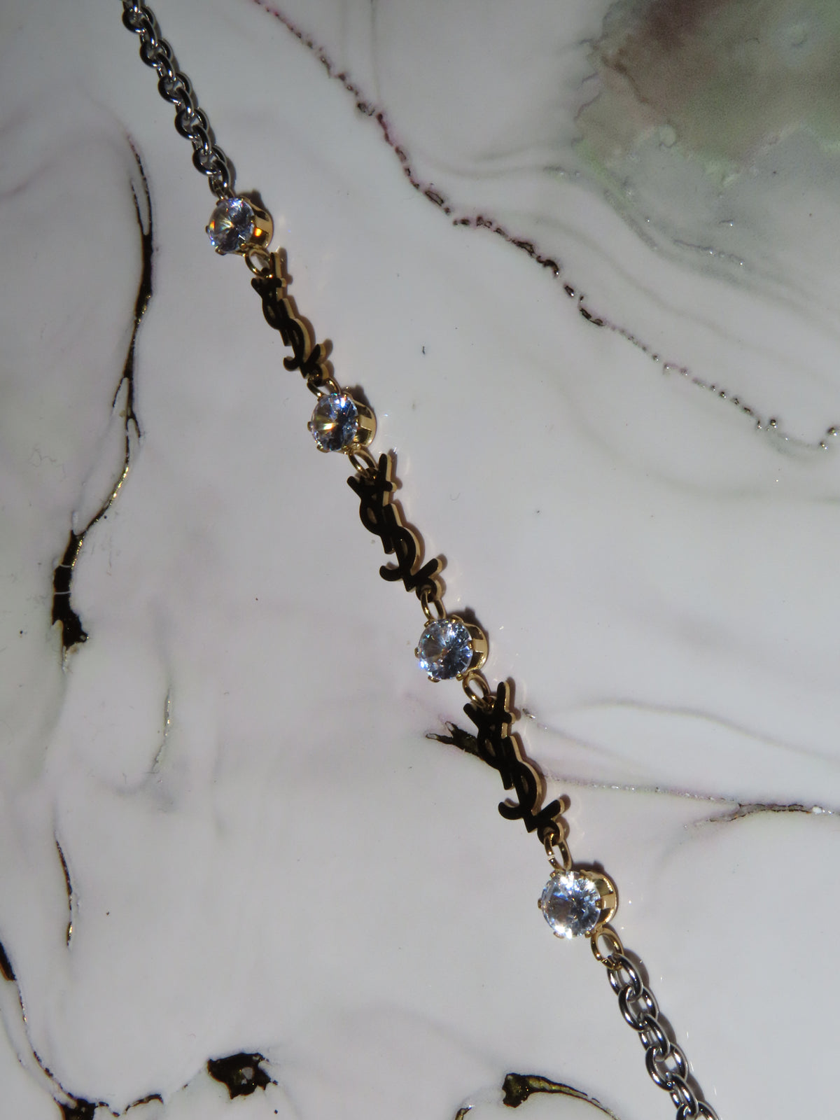 YSL Two Tone Bracelet (Tarnish Free)