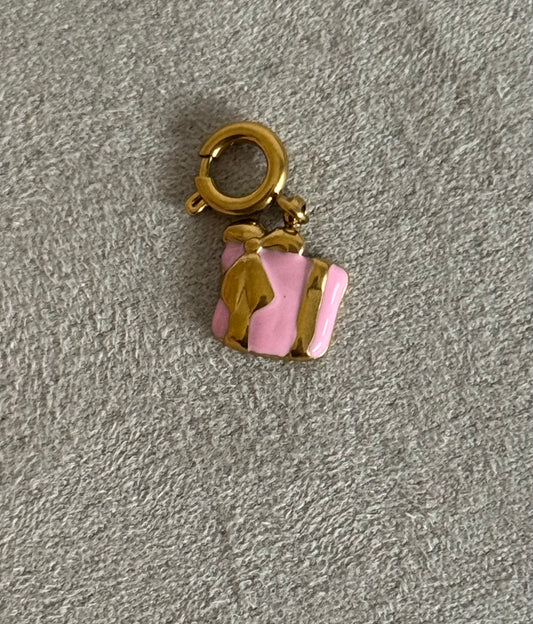 Gift Box Clip On Charm (Tarnish Free)