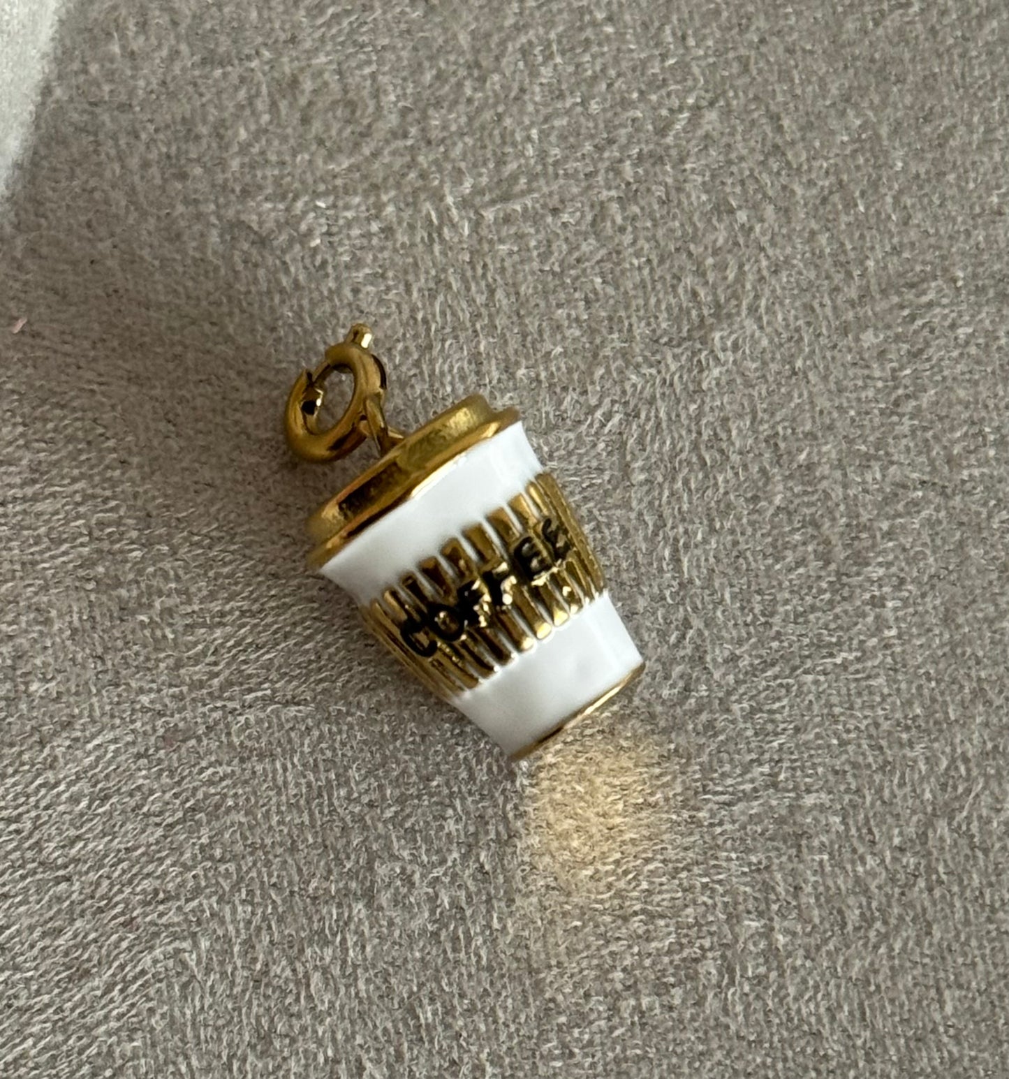 Coffee Cup Clip On Charm (Tarnish Free)