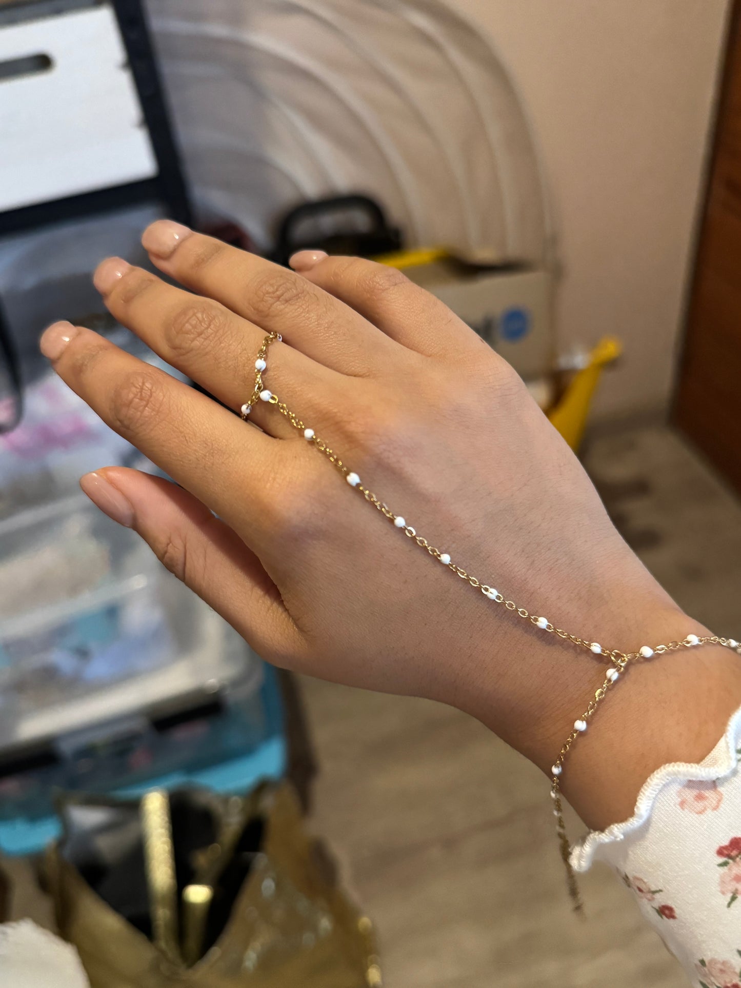 Beaded Handchain (Tarnish Free)