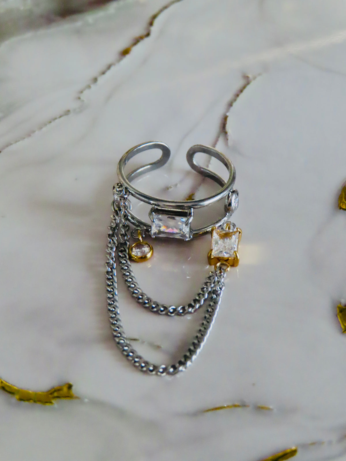 The Edgy Ring (Tarnish Free) [ADJUSTABLE]