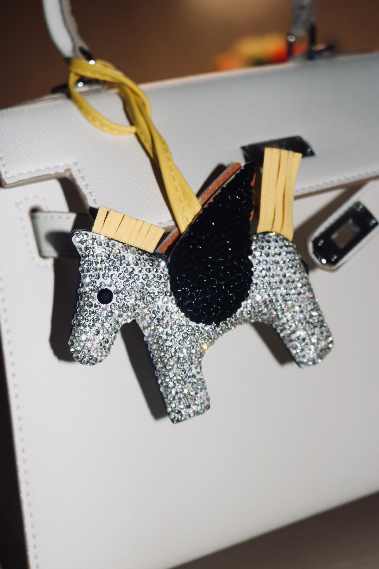 REVERSIBLE Pegasus Handbag Charm (Black)