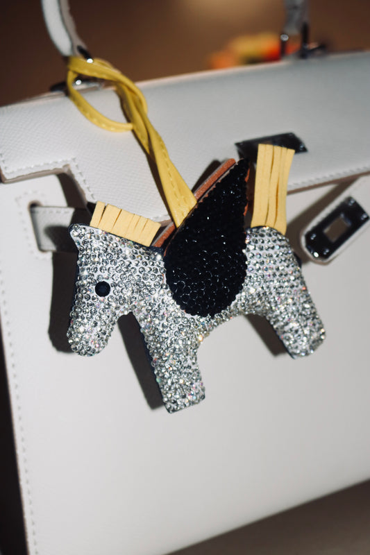 REVERSIBLE Pegasus Handbag Charm (Black)