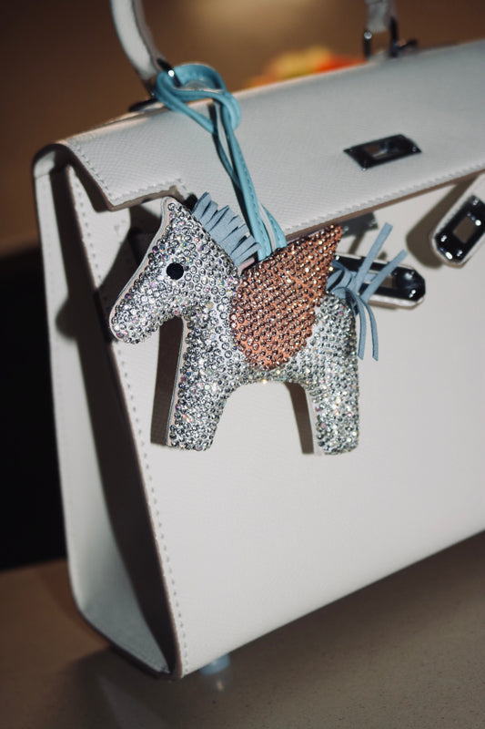 REVERSIBLE Pegasus Handbag Charm (Beige)