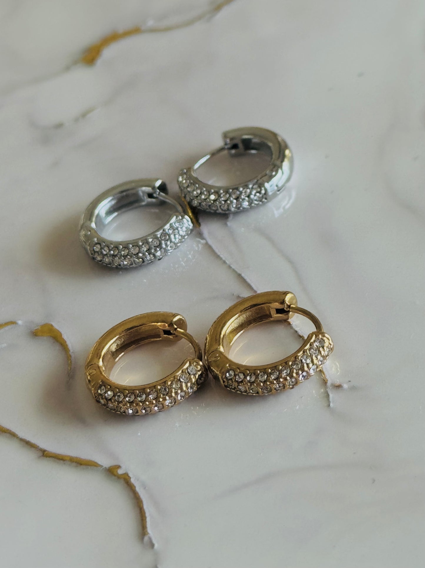 Inaya Studded Hoop (Tarnish Free)