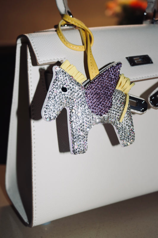REVERSIBLE Pegasus Handbag Charm (Purple)
