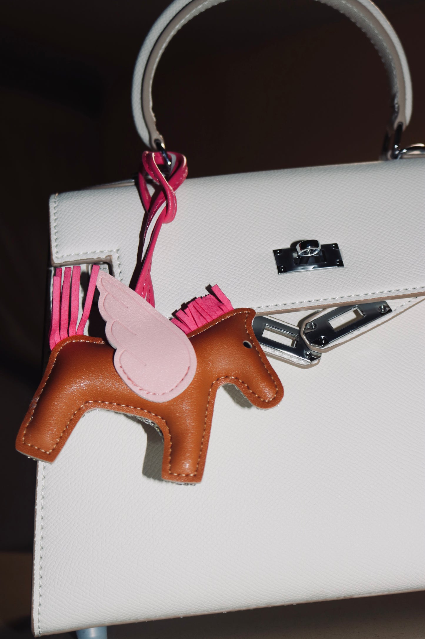 REVERSIBLE Pegasus Handbag Charm (Orange)