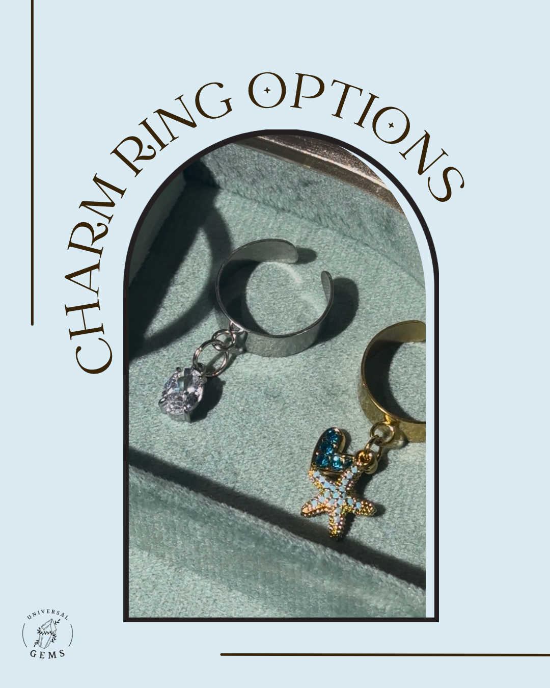 Charm Rings (Adjustable) [Tarnish Free]