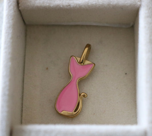 Pink Cat Charm