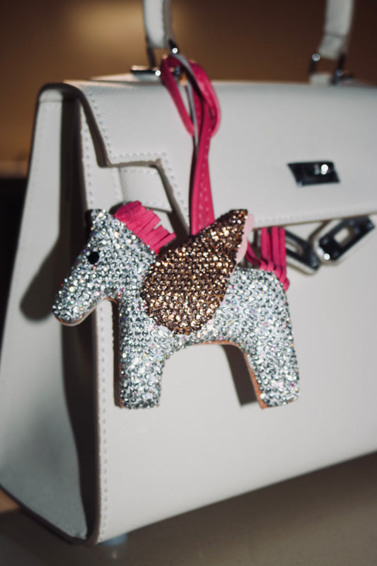 REVERSIBLE Pegasus Handbag Charm (Orange)