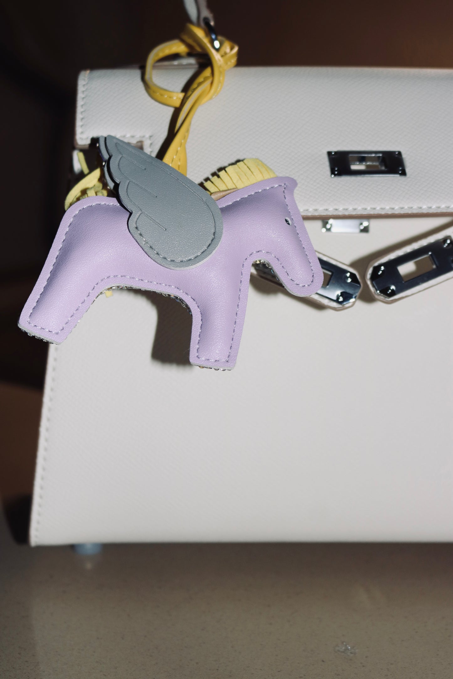 REVERSIBLE Pegasus Handbag Charm (Purple)