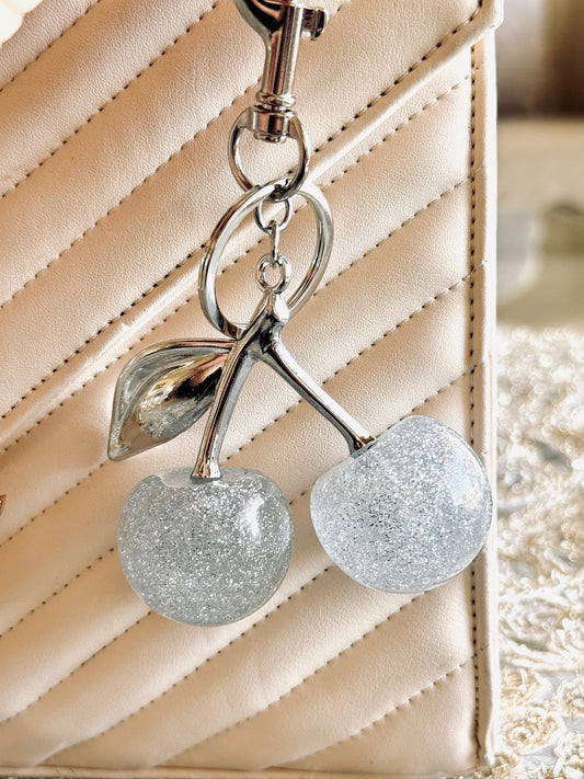 Full Silver Cherry Charm