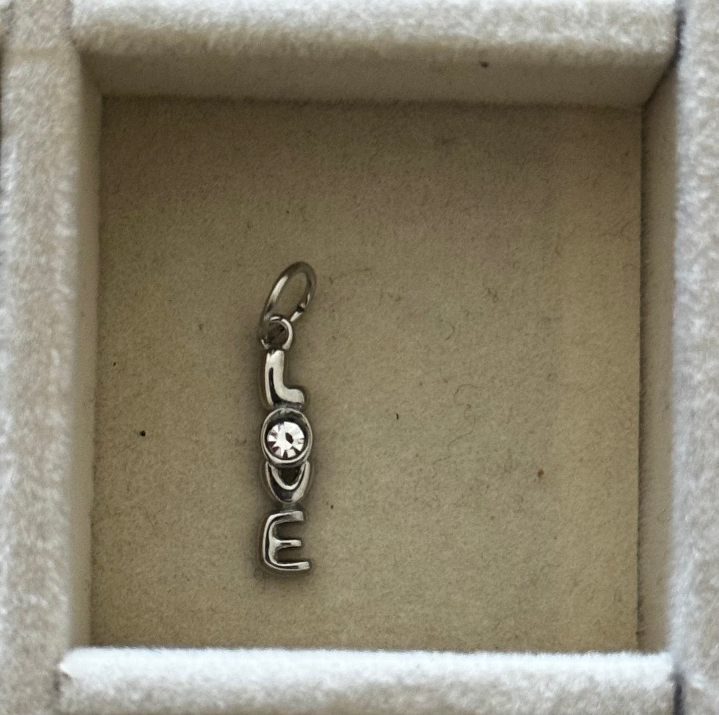 Silver LOVE Charm