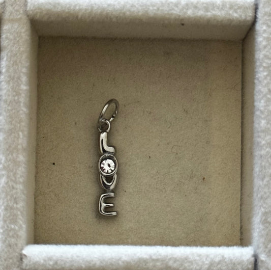 Silver LOVE Charm