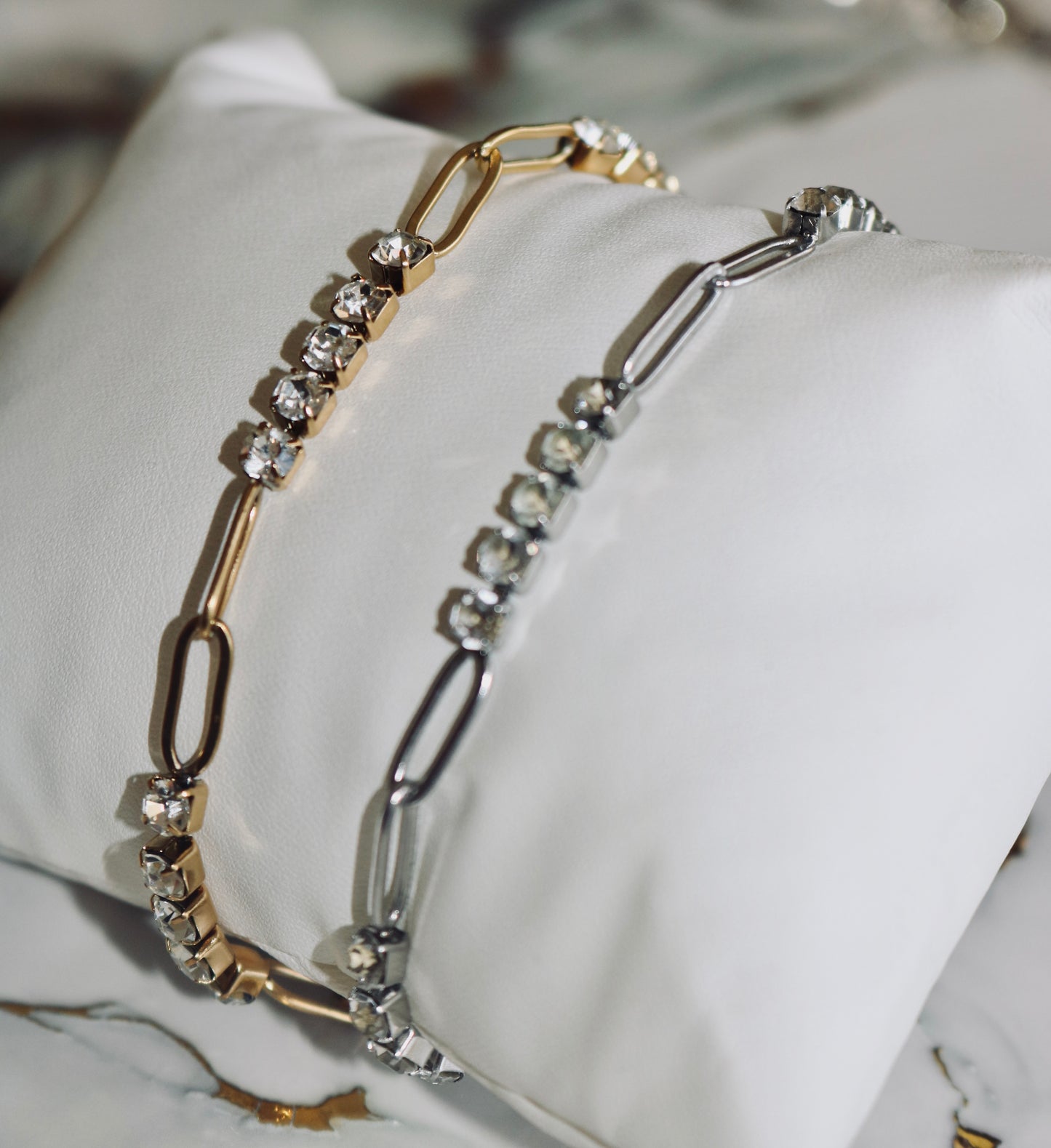 Tennis Paperclip Bracelet (Tarnish Free)