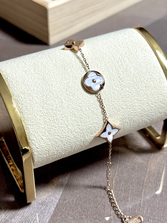 LV Bracelet [Rose Gold] (Tarnish Free)