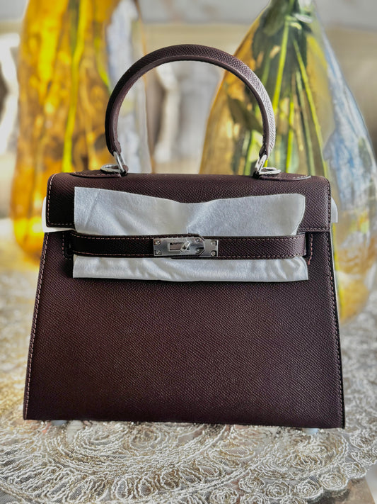 HK25 Burgundy/Brown Handbag