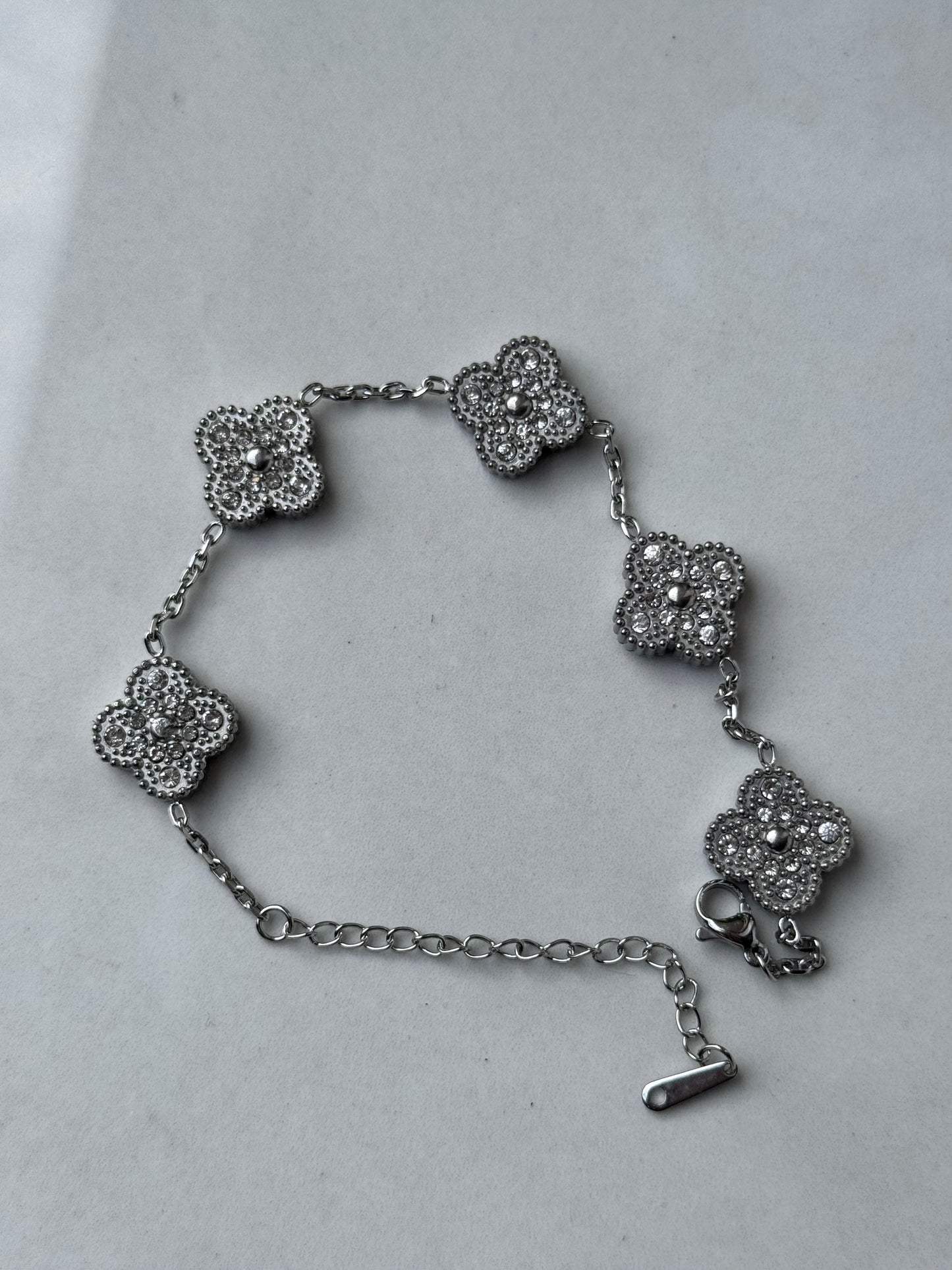Van Cleef and Arpels Bracelet (silver with stones) (Premium Steel, Tarnish Free)
