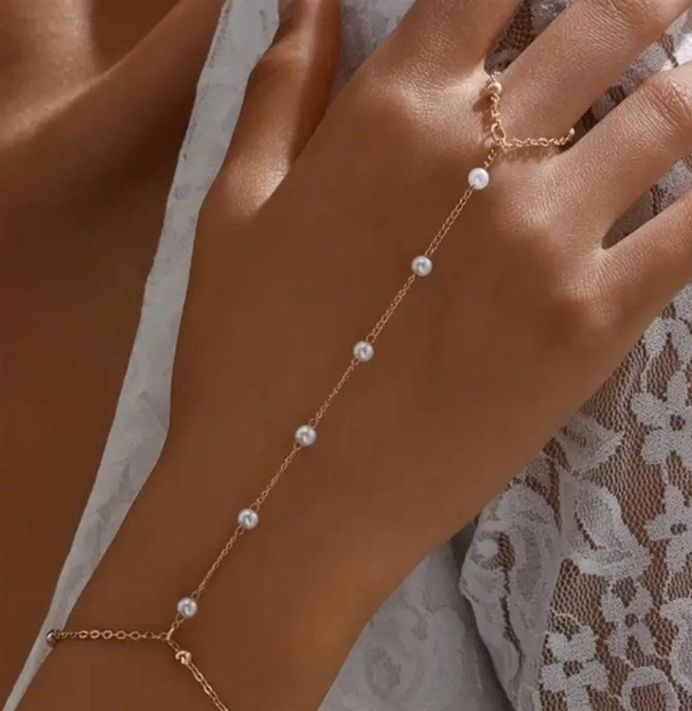 Pearl Handchain (Tarnish Free)