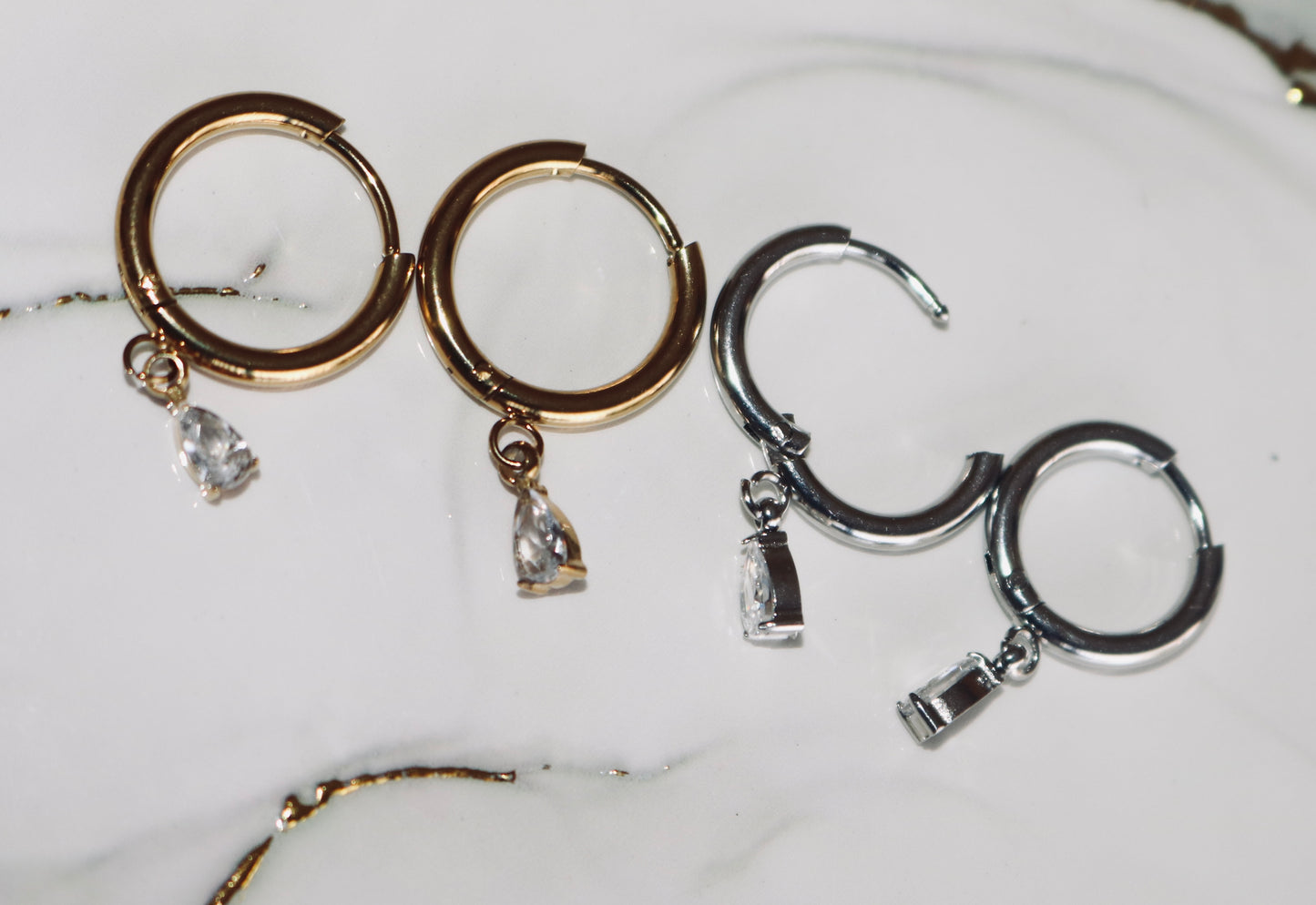 Diamante Drip Earrings (Tarnish Free)