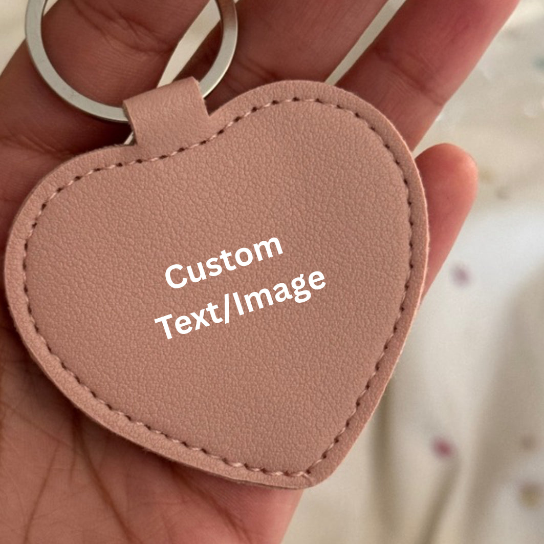 Laser Engraved Customised Heart Keychain
