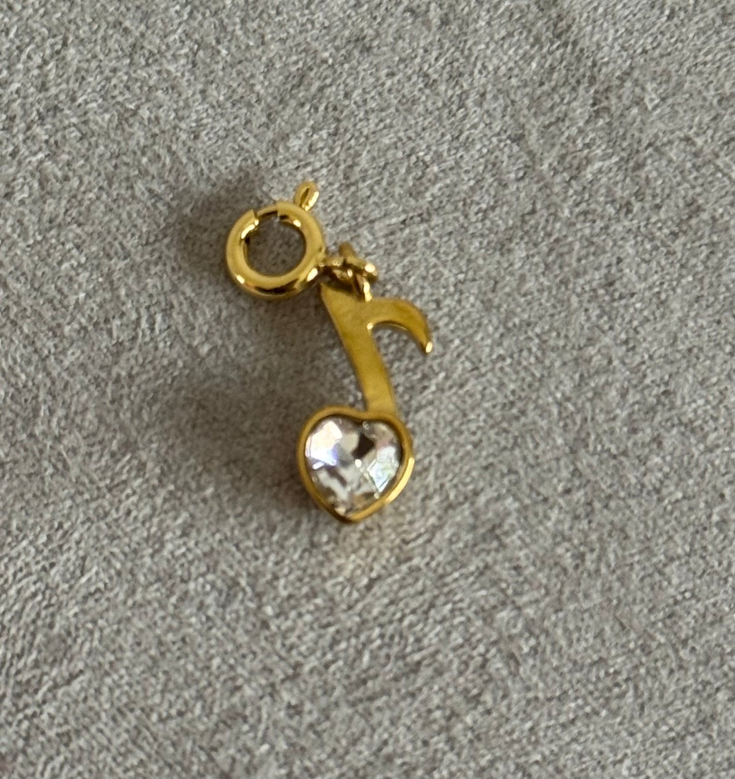 Music Note Clip On Charm (Tarnish Free)