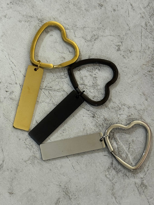 Engraving Heart Keychain