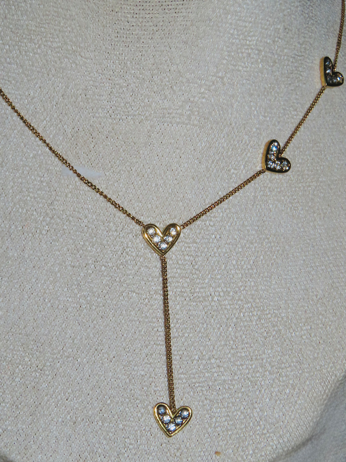 Heart Drop Necklace (Tarnish Free)