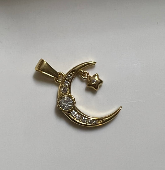 Moon and Star Charm