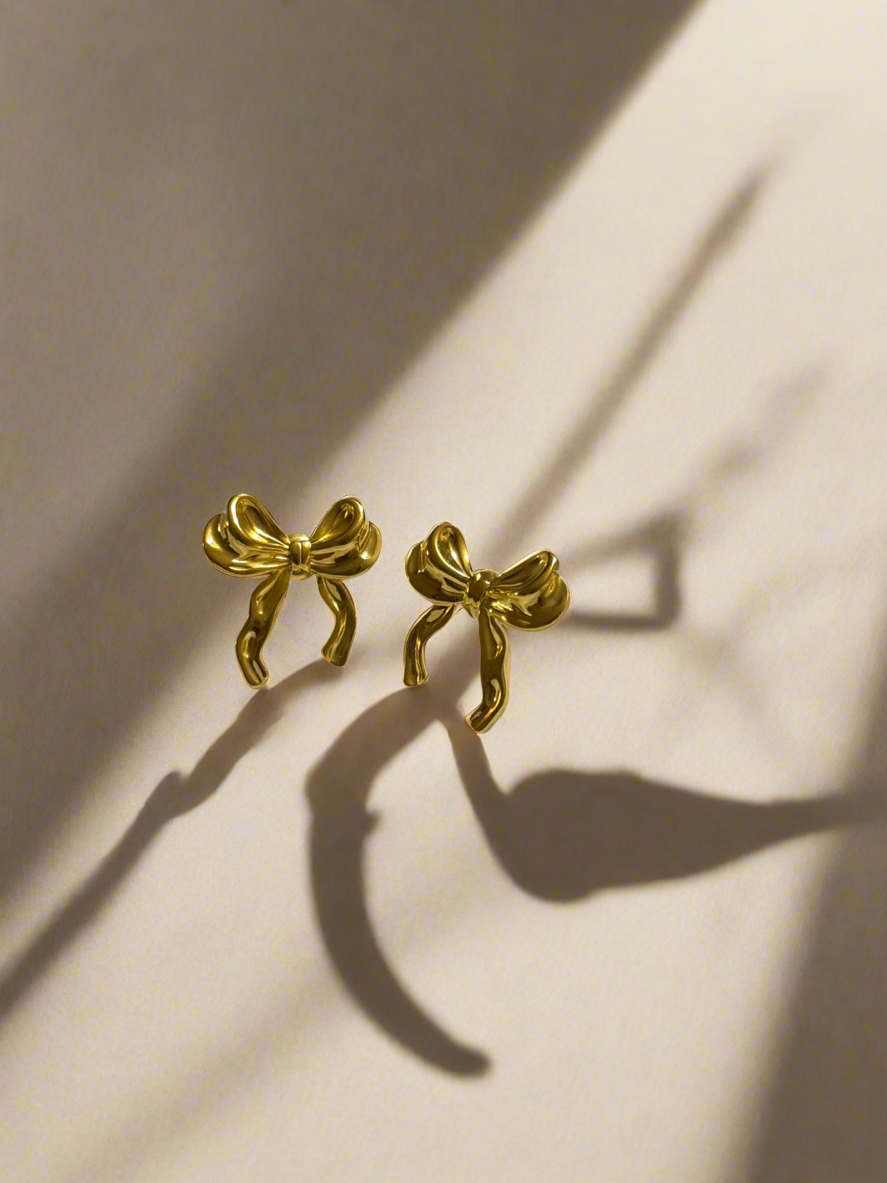 Cutesy Bow Earrings (Tarnish Free)