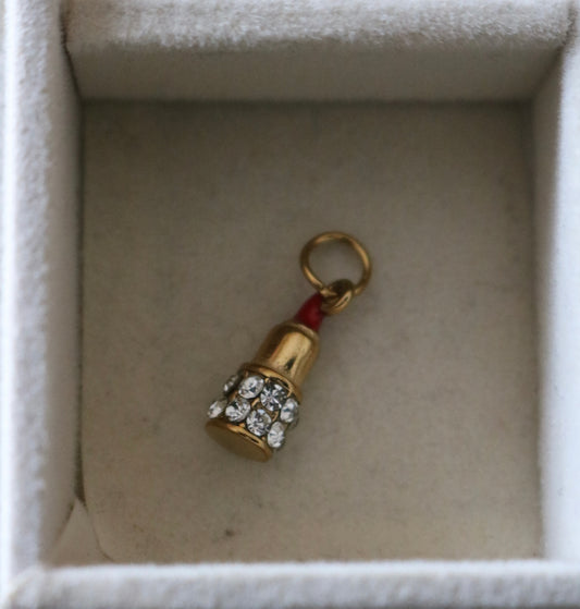 Diamanté Lipstick Charm