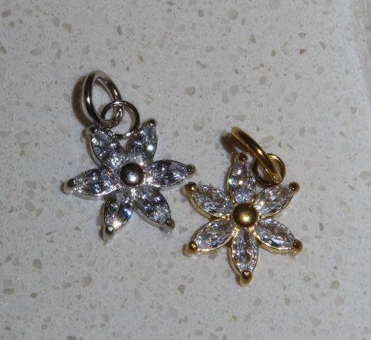 Studded Flower Charms