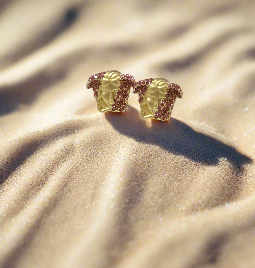 Encrusted Versace Earrings (Tarnish Free)